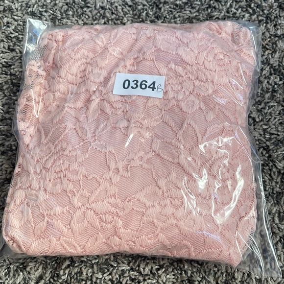 Womens juniors tank blouse cute open back lace pink top size 1X junior womens - Picture 10 of 10